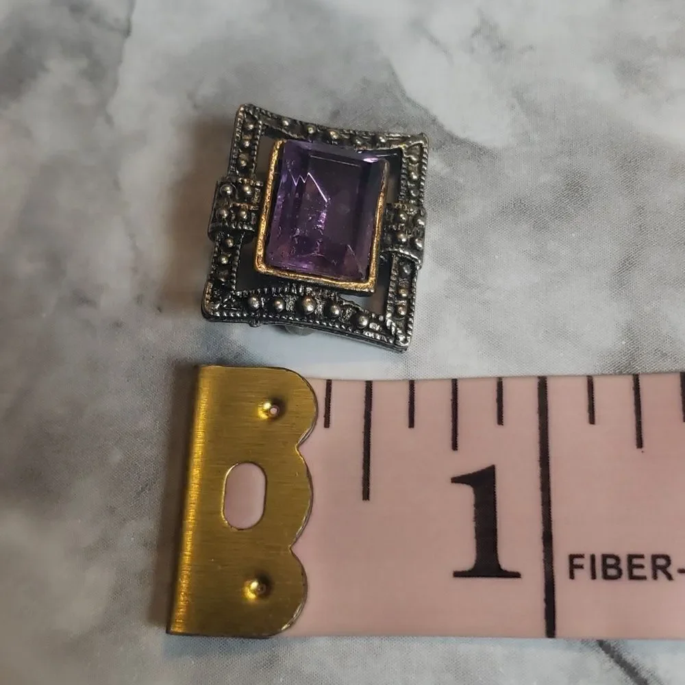 ‎Vintage Small Purple Gemstone Pin/Brooche